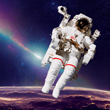 Sketch of astronaut