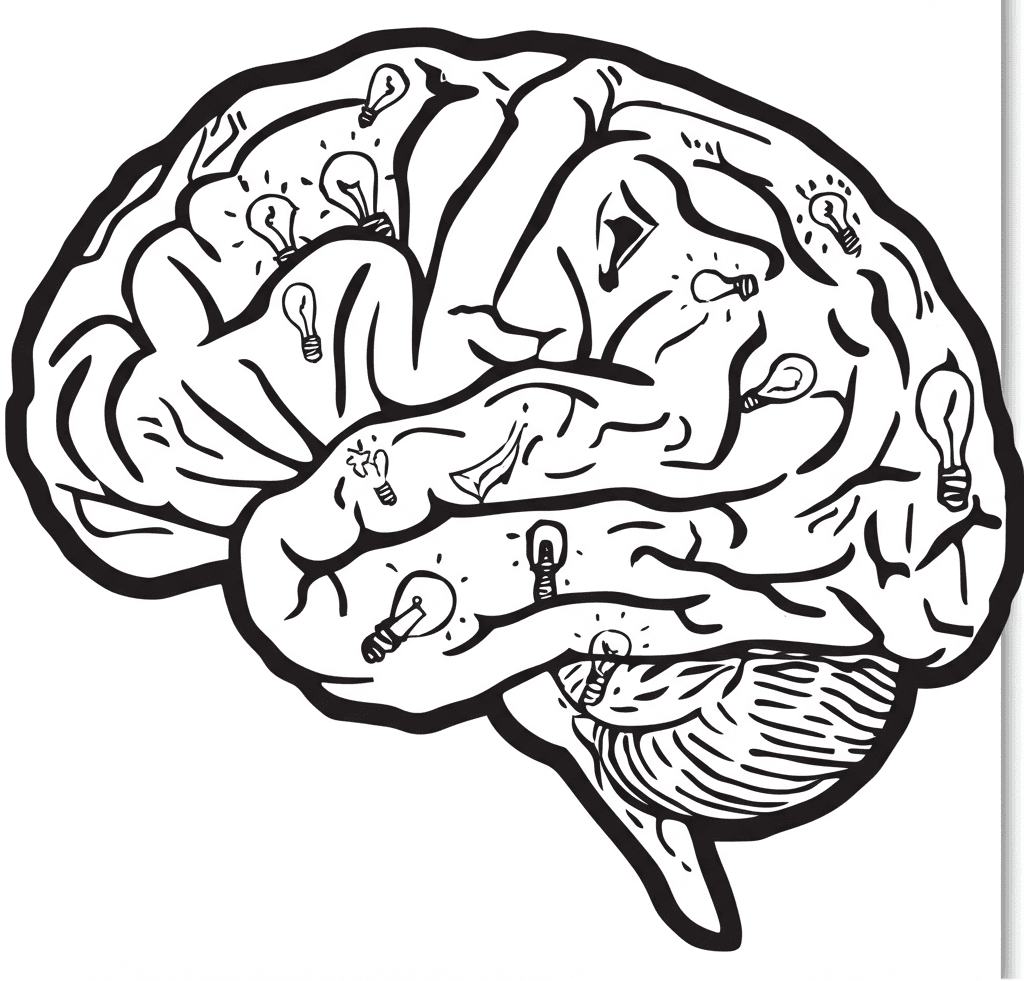 Original sketch for Brain Logo Design