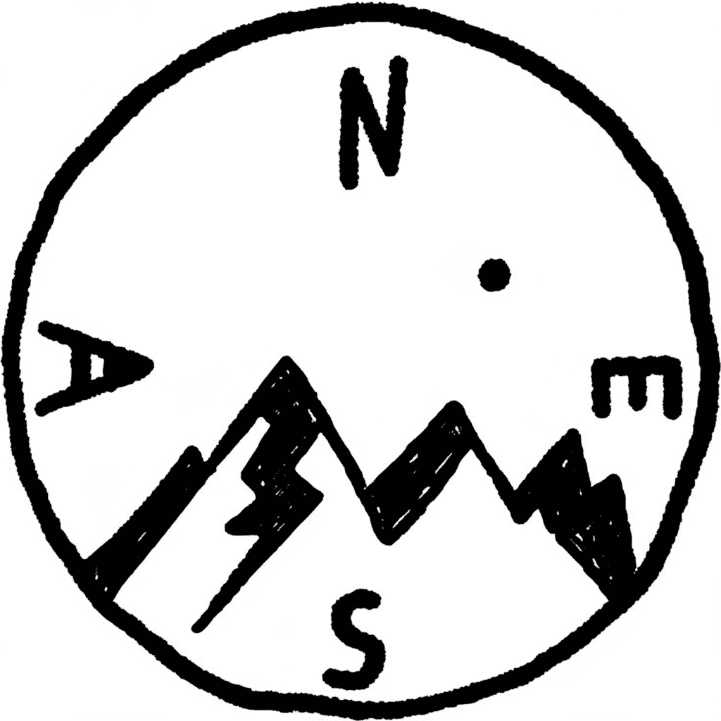 Original sketch for Compass Logo Transformation