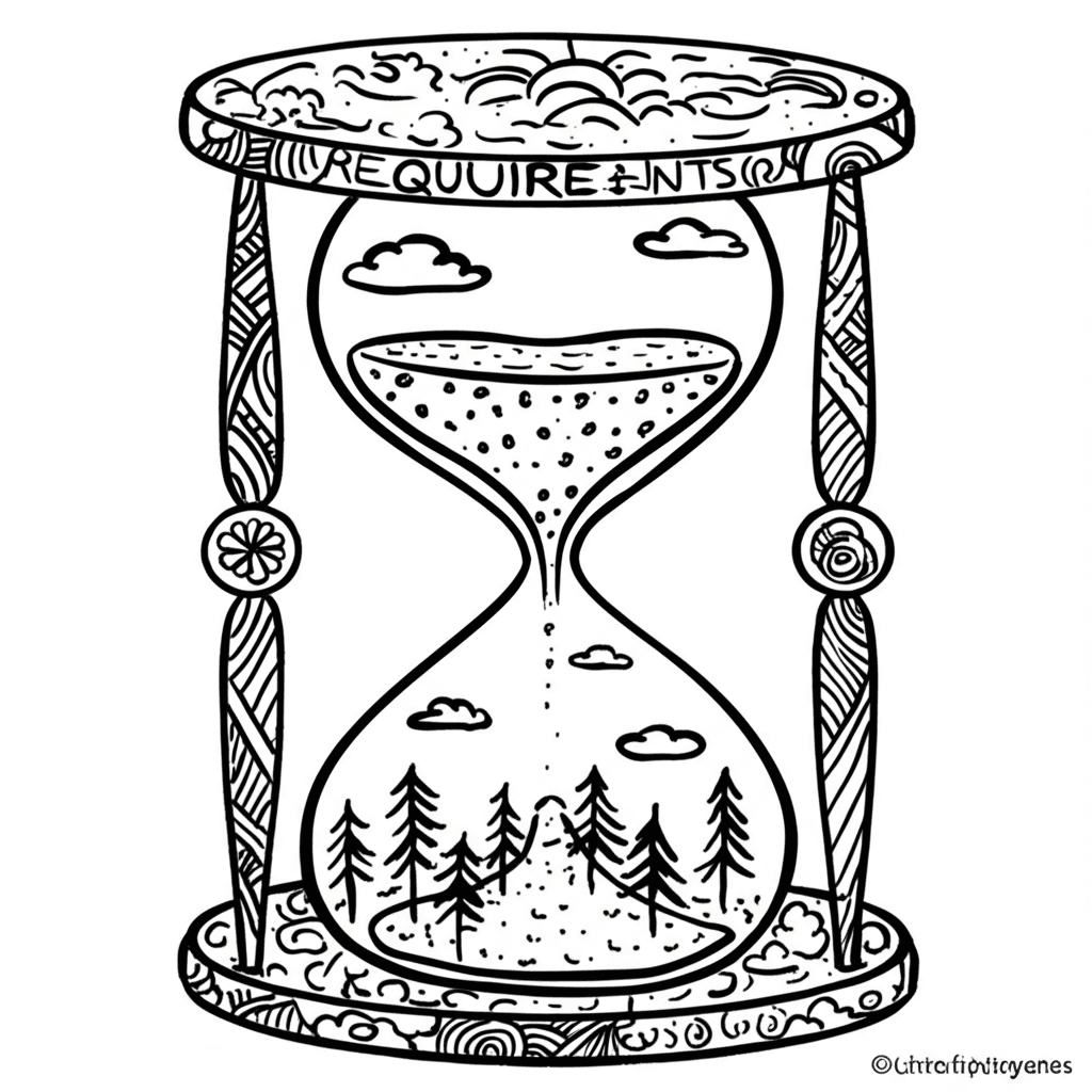 Original sketch for Hourglass Brand Design