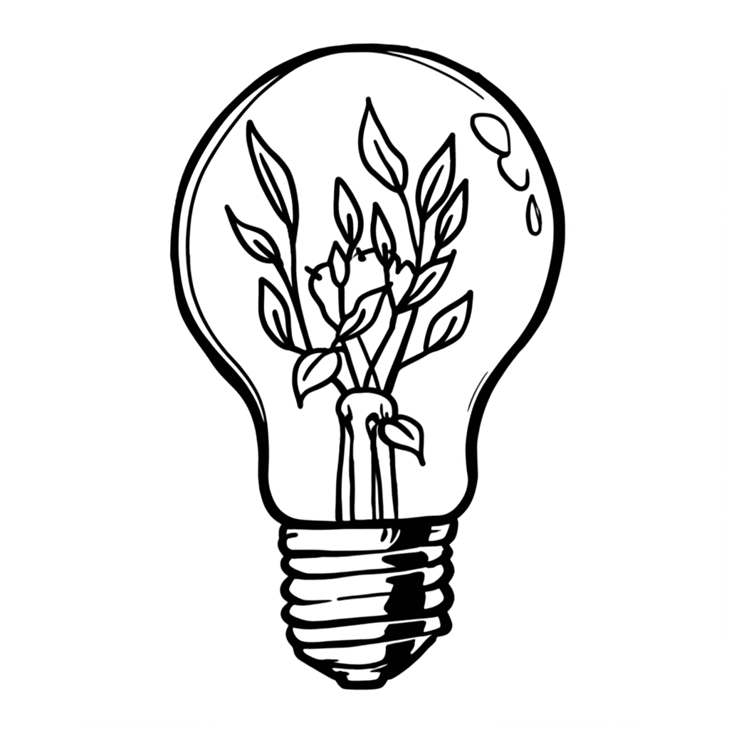 Original sketch for Lightbulb Logo Design