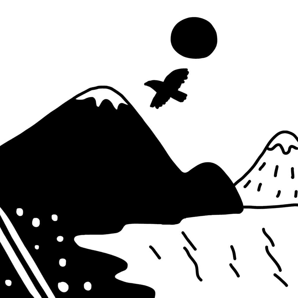 Original sketch for Mountain Logo Evolution