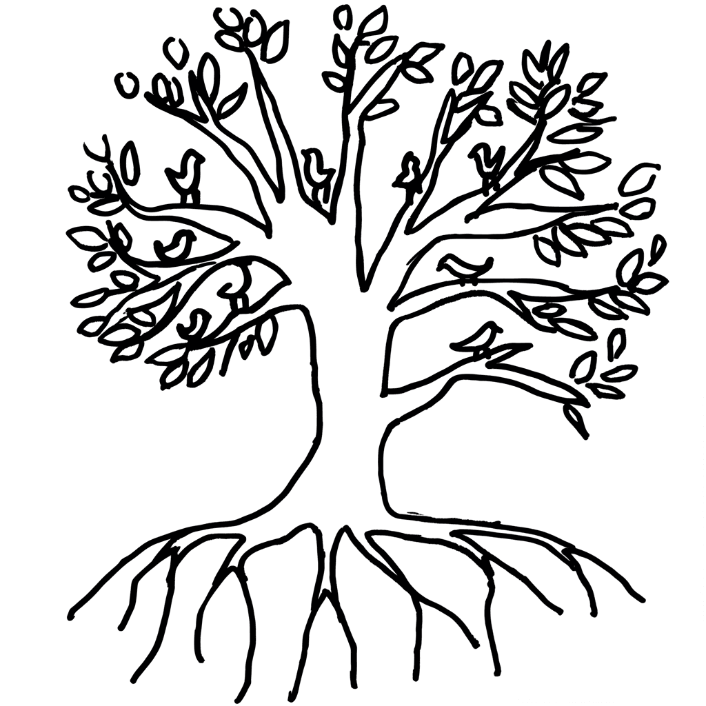 Original sketch for Tree Logo Evolution