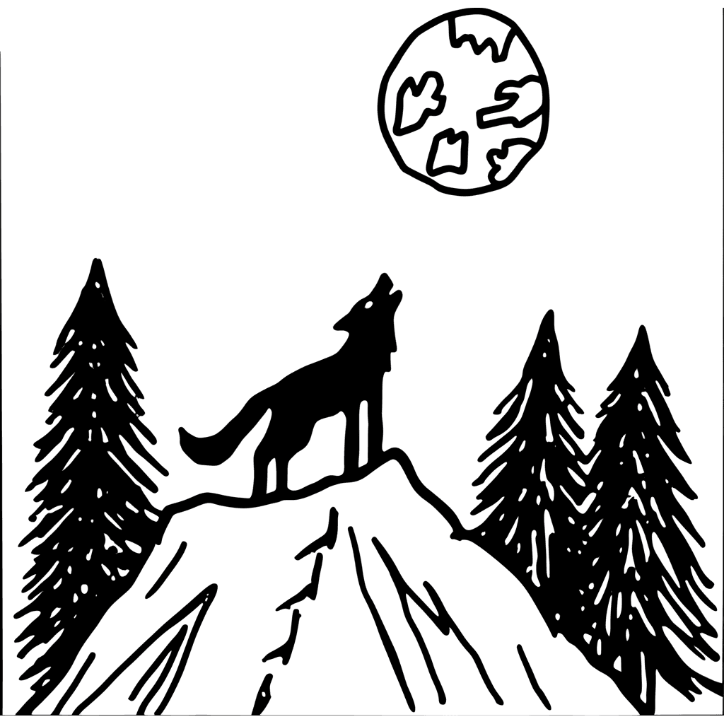 Original sketch for Wolf Brand Evolution